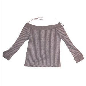 grey ribbed topshop top